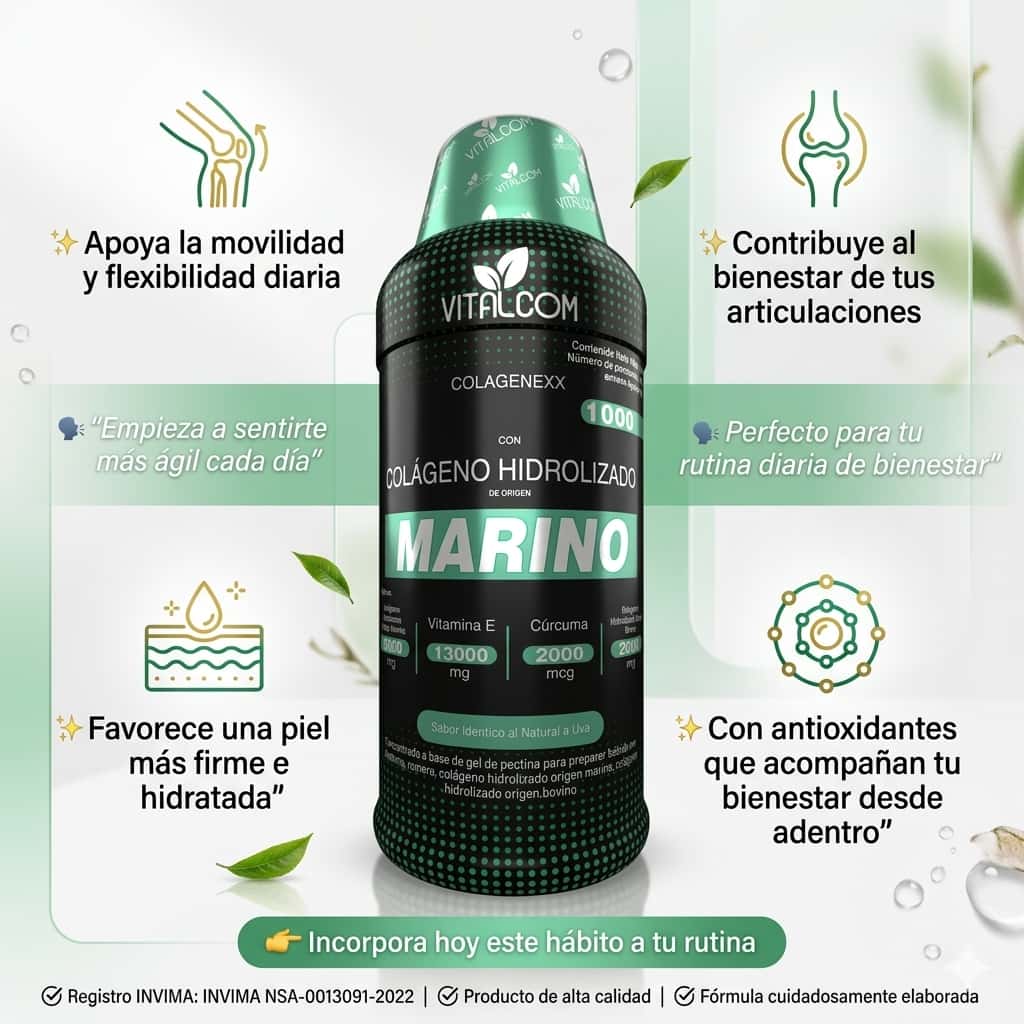 COLÁGENO MARINO PREMIUM X 1 LITRO ®:  CUIDADO COMPLETO PARA TU PIEL Y ARTICULACIONES