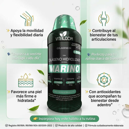 COLÁGENO MARINO PREMIUM X 1 LITRO ®:  CUIDADO COMPLETO PARA TU PIEL Y ARTICULACIONES